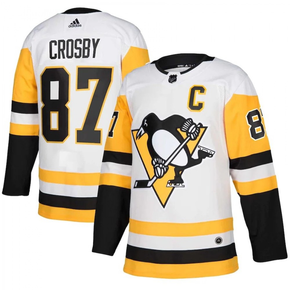 Men's Pittsburgh Penguins Sidney Crosby #87 adidas White Authentic Player Jersey-Pro Kit Vault | Brand New 26/27 Sports Jerseys